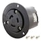 Ac Works Flanged Locking Inlet, L5-20R, 20 A, 125V AC, Screw Terminals, Black ASOUL520R - alternate 1